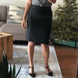 Stretchy black pencil skirt